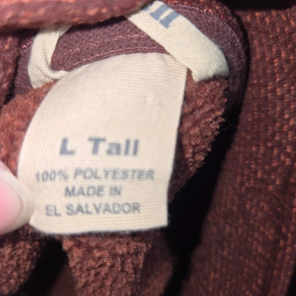 Duluth Trading Co Sweater Fleece Vest Burgundy/Maroon‎ Mens Size Large Tall
